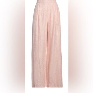 FORTE_FORTE  linen lurex micro herringbone wide leg pants
